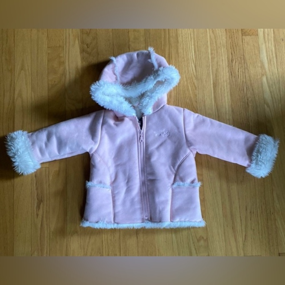 OshKosh B’gosh Pink Suede and Fur Coat 3T